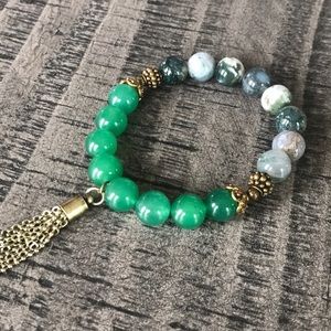 Beautiful Fancy Jasper & Aventurine Stone Bracelet